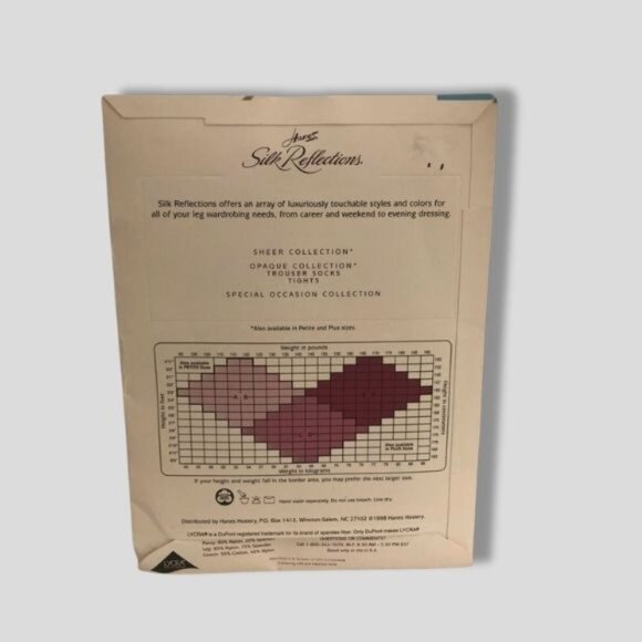 Hanes Silk vintage Pantyhose Stockings Control Top Sandalfoot Pearl AB S/M - Picture 2 of 4